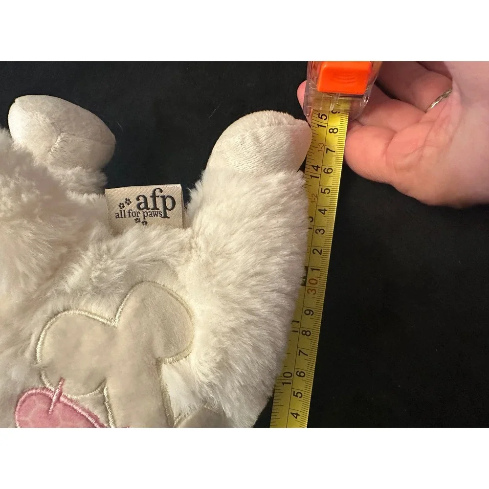 All For Paws Little Buddy Heart Beat Sheep White Plush Pet Anxiety Relief Toy